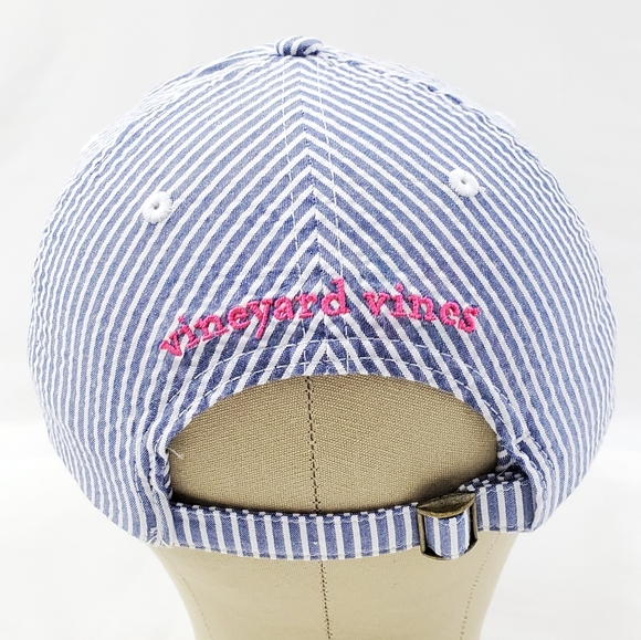 Woman's Vineyard Vines Logo Stripe Basketball Cap - Picture 5 of 8